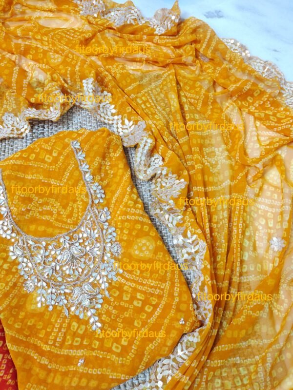 Georgette suit set with Gota patti handwork - Image 2