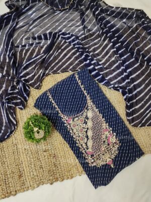 Blue Georgette suit set