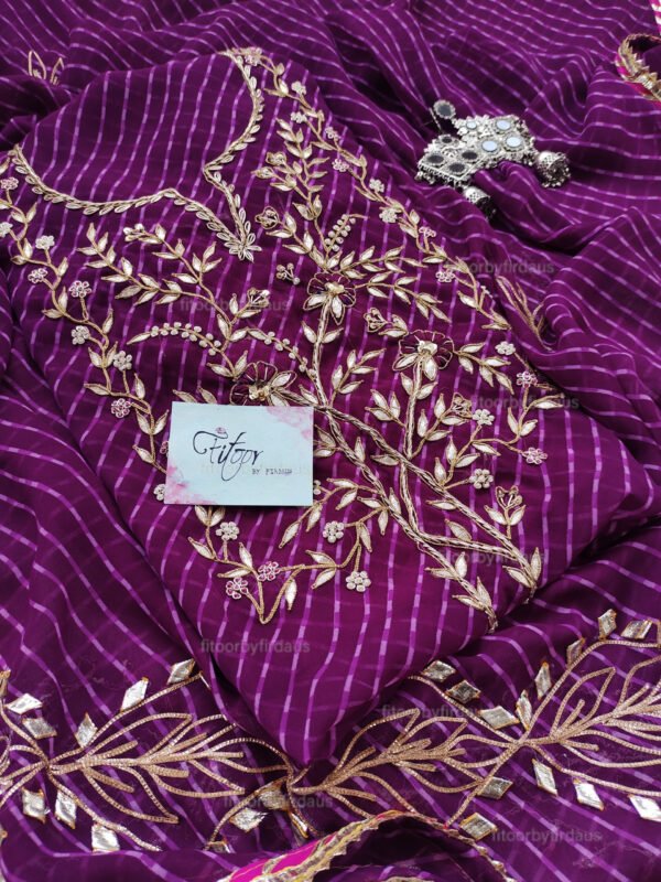 Georgette suit set with gota patti handwork - Image 2
