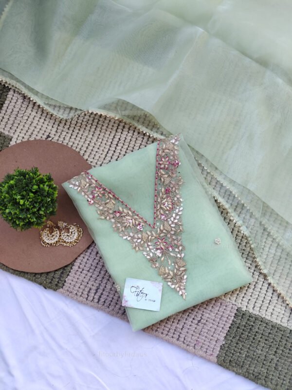 Organza suit set with gota patti (Copy)