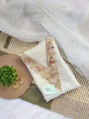 Organza suit set with gota patti