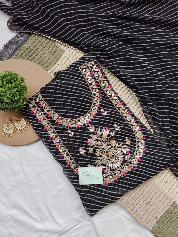 Georgette suit set with gota patti handwork