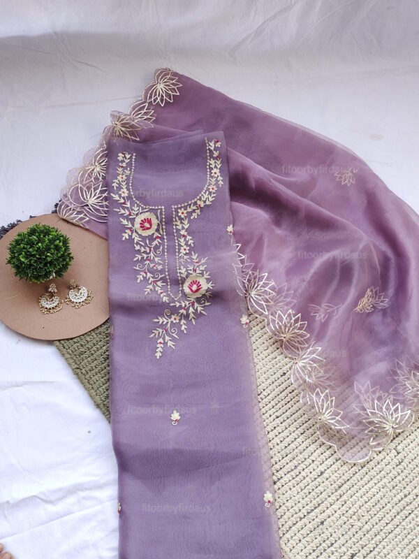 Organza suit set with gota patti - Image 2