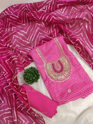 Kota doria suit set with gotta patti