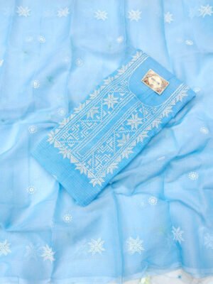 Kota Doria delicate embroidery work suit set