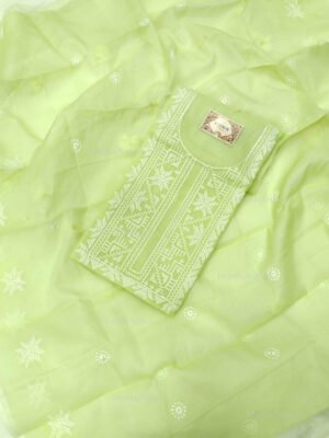 Kota Doria delicate embroidery work suit set