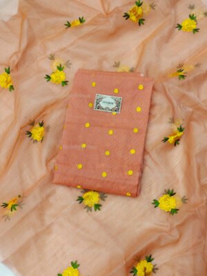 Kota Doria delicate embroidery work suit set