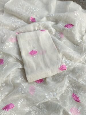 Kota Doria delicate embroidery work suit set