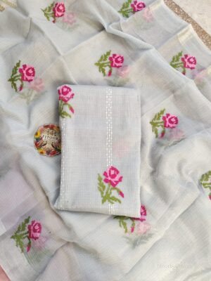 Kota Doria delicate embroidery work suit set