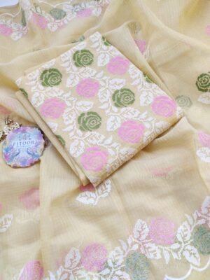 Kota Silk delicate embroidery work suit set