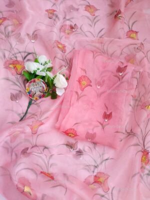 Hand painted Organza suit set