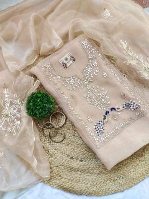 Organza suit set with gota patti work with work dupatta