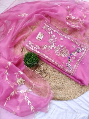 Organza suit set with gota patti work with work dupatta