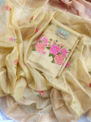 Kota Silk delicate embroidery work suit set