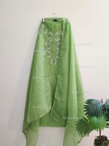 Kota doria suit set with beaded handwork