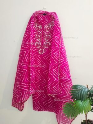 Kota doria suit set with beaded handwork