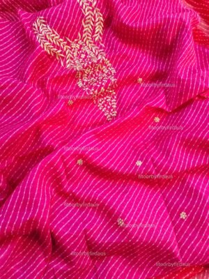 Kota doria suit set with pitta handwork