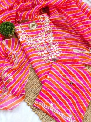 Kota doria suit set with handwork