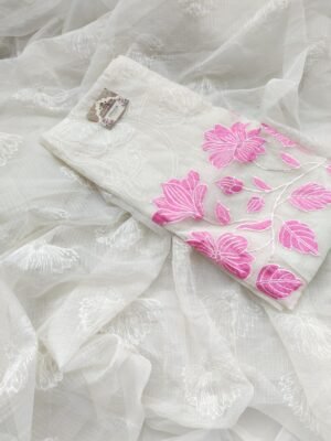 Kota Doria delicate embroidery work suit set